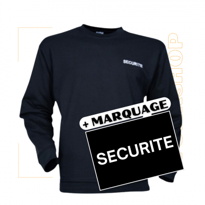 Sweat Noir NEW SUPREME + Broderie