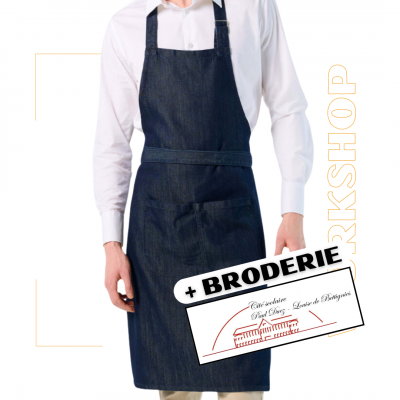 Tablier Grant DENIM Brut + Broderie