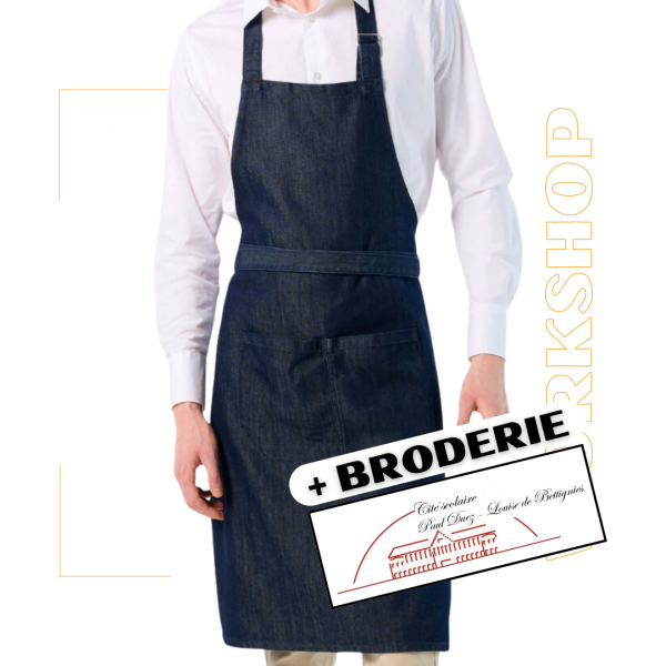 Tablier Grant DENIM Brut + Broderie