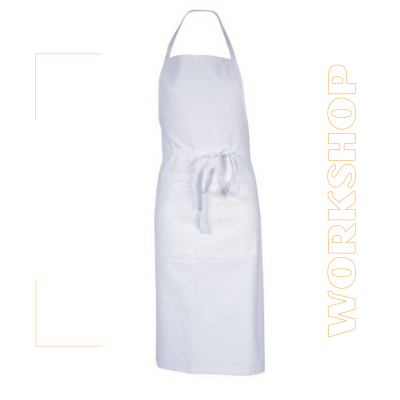 Tablier valet avec poche Blanc