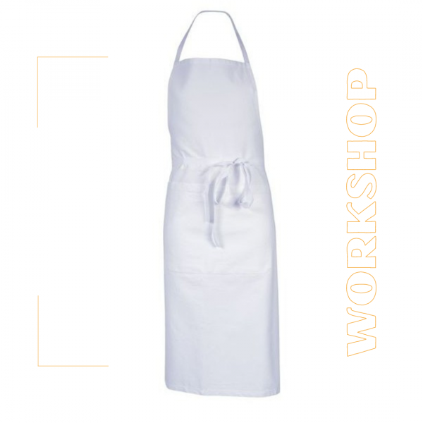 Tablier valet avec poche Blanc
