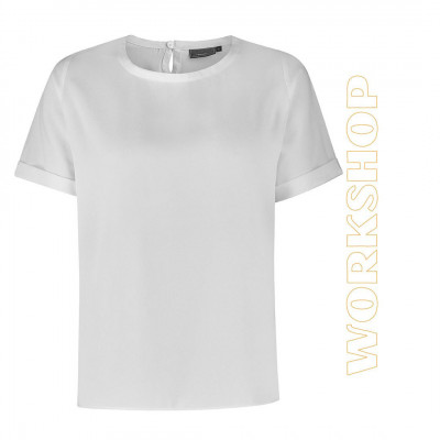 Top Manches Courtes CONTI Blanc Naturel