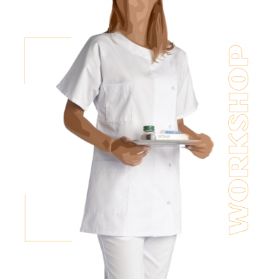 Tunique médicale blanche pour femme NOEMIE