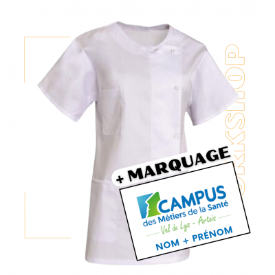 Tunique NOEMIE Blanche + Marquage