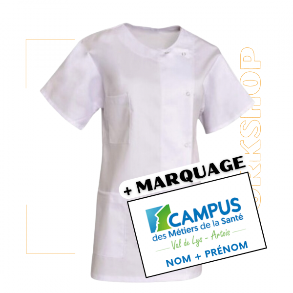 Tunique NOEMIE Blanche + Marquage