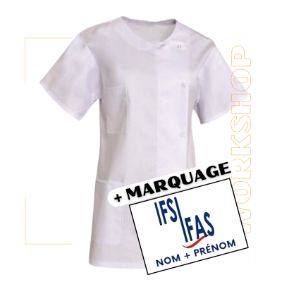 Tunique NOEMIE Blanche + Marquage