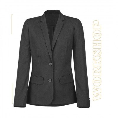 Veste Femme 2 Boutons CORTADO Gris Anthracite