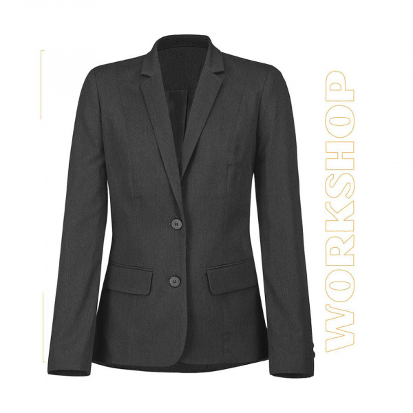 Veste Femme 2 Boutons CORTADO Gris Anthracite