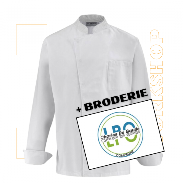 Veste Mixte CABBAGE Blanc + Broderie