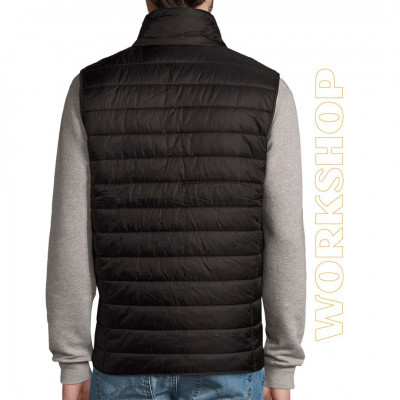 Wave Men BODYWARMER Noir + Broderie