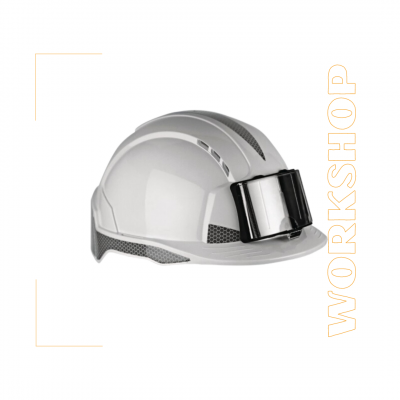 Casque de chantier avec porte-badge - EvoLite CR2