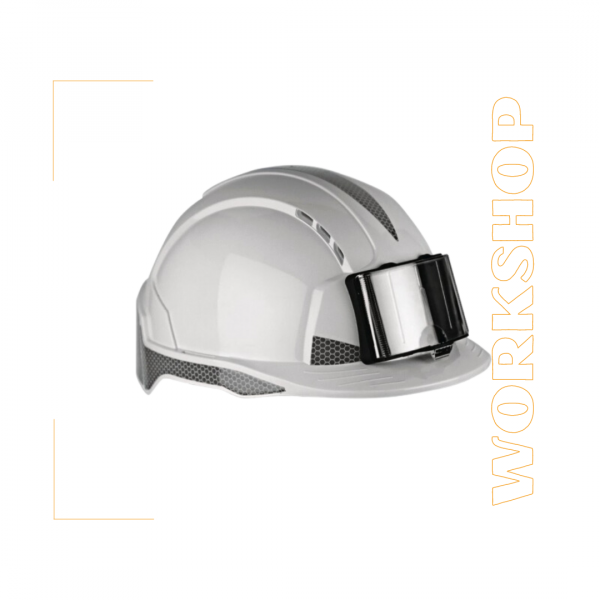 Casque de chantier avec porte-badge - EvoLite CR2