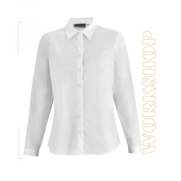 Chemisier femme manches longues blanc - CHENIN