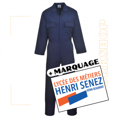 Combinaison EURO WORK Marine S999 + Marquage