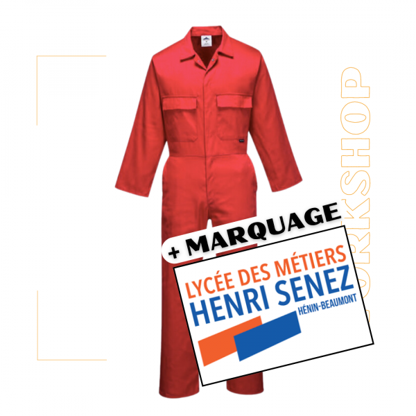 Combinaison EURO WORK Rouge S999 + Marquage