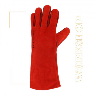 Gant croute rouge double 35 cm - 51SIREP15