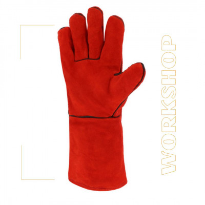Gant croute rouge double 35 cm - 51SIREP15