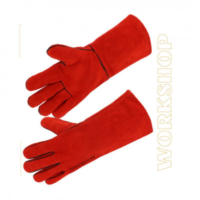 Gant croute rouge double 35 cm - 51SIREP15