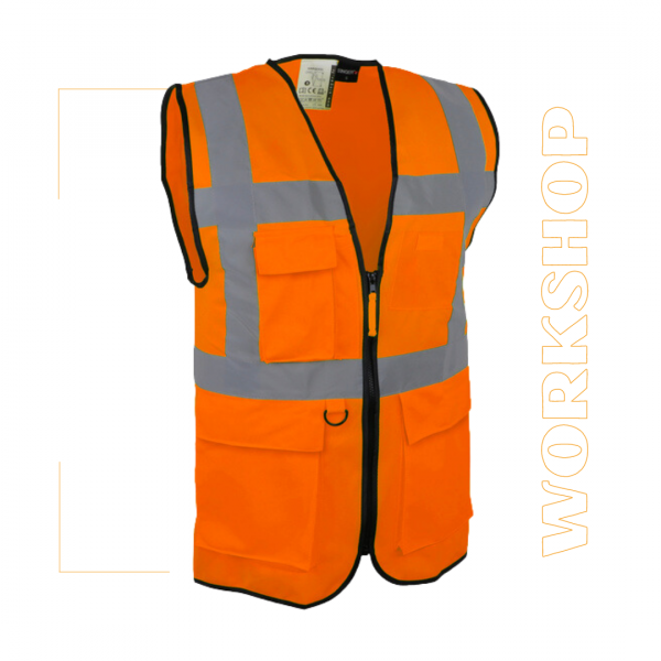 Gilet de travail haute visibilité multipoche - GARO