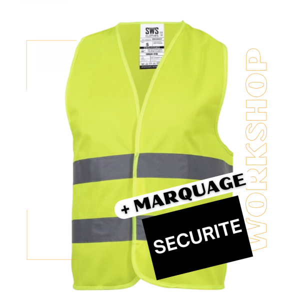 Gilet HV Jaune - HV1401 + Marquage