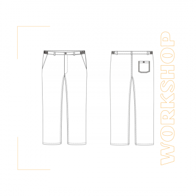 Pantalon de cuisine pied de poule mixte