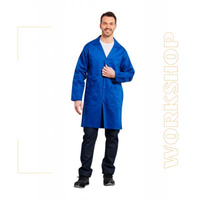 Blouse de travail en coton avec pressions