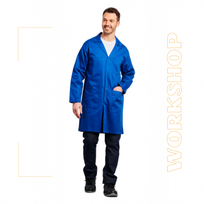 Blouse de travail en coton avec pressions