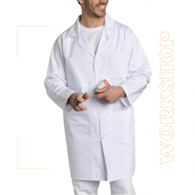 12AP110 Blouse H Coton blanc pression