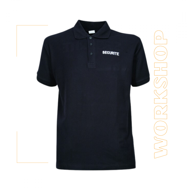 Polo noir Prime Men - Manches courtes