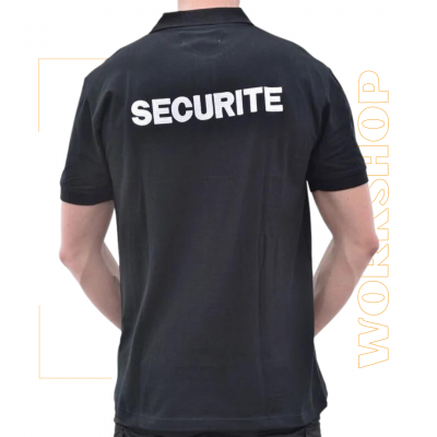 Polo Noir PRIME Men Manches courtes + Broderie