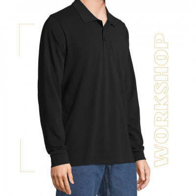 PRIME Polo Homme Manches Longues Polycoton SOL'S