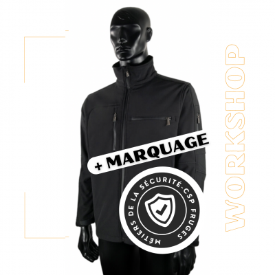SOFTSHELL Sécurité Noir - SFT143158 + Marquage